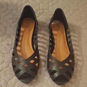 a.n.a Black Cutout Flats